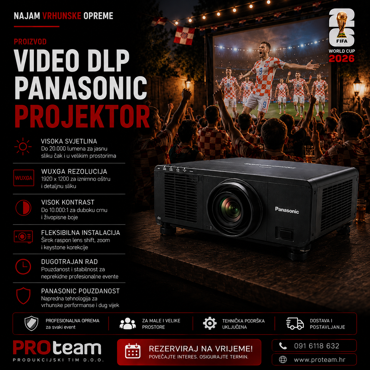 Panasonic 3-Chip DLP projektor