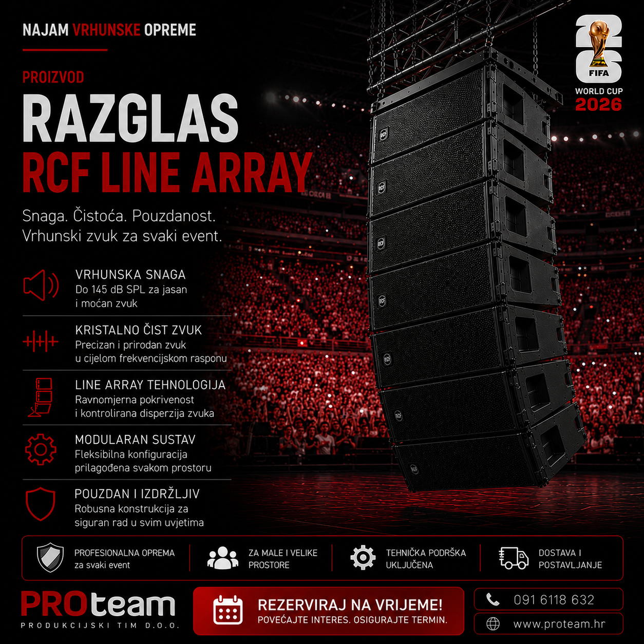 Profesionalni razglas RCF Line Array